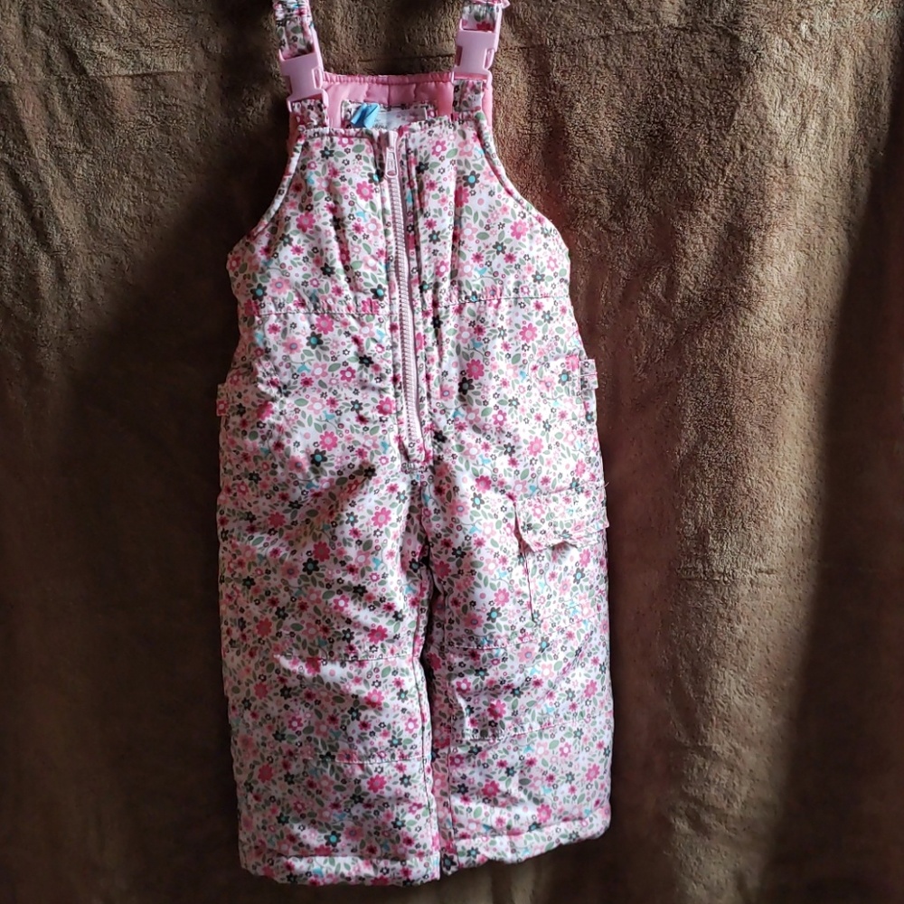 Oshkosh pink floral snow pants